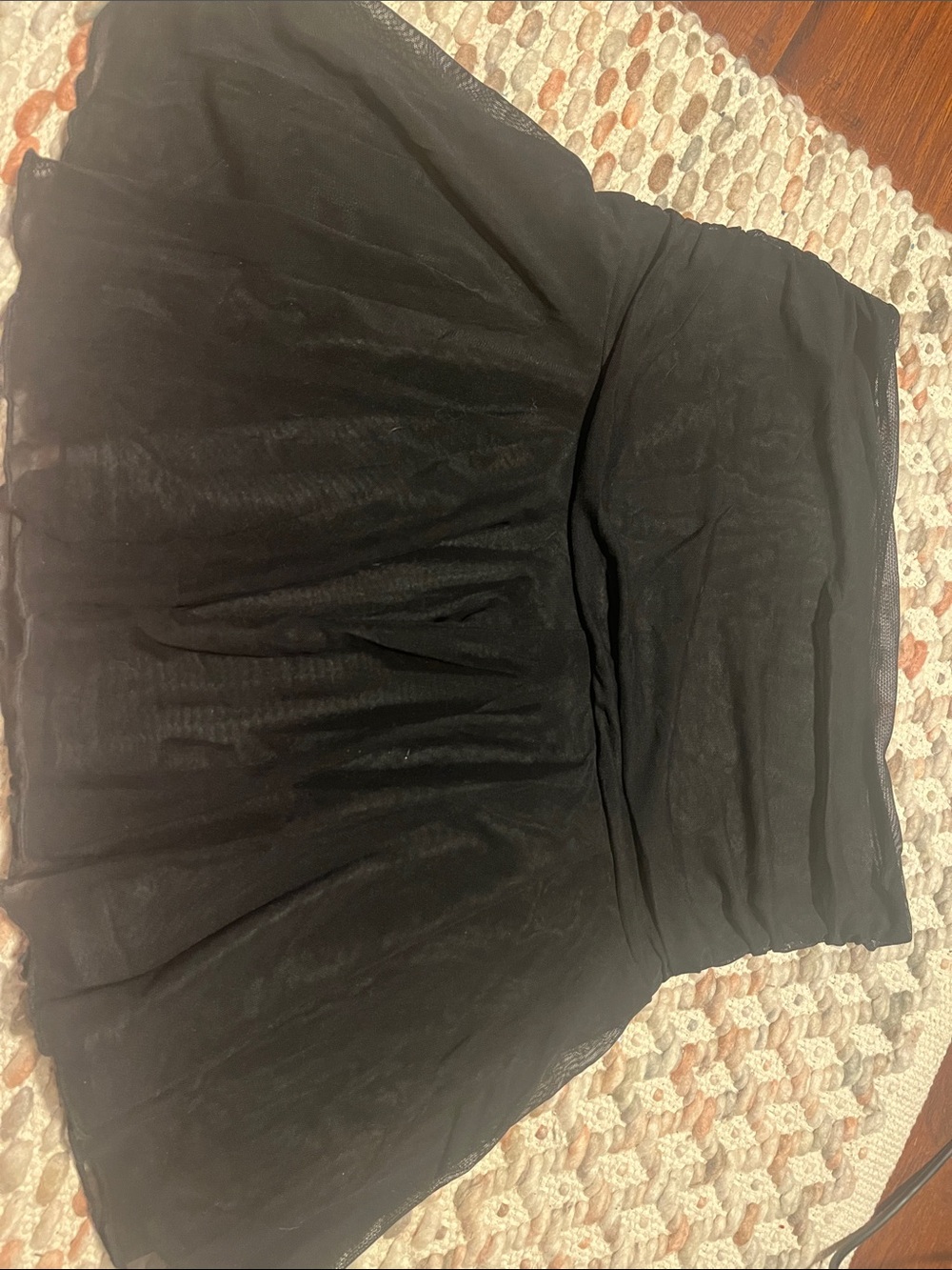 SHEIN Black Layered Tulle A-Line Skirt